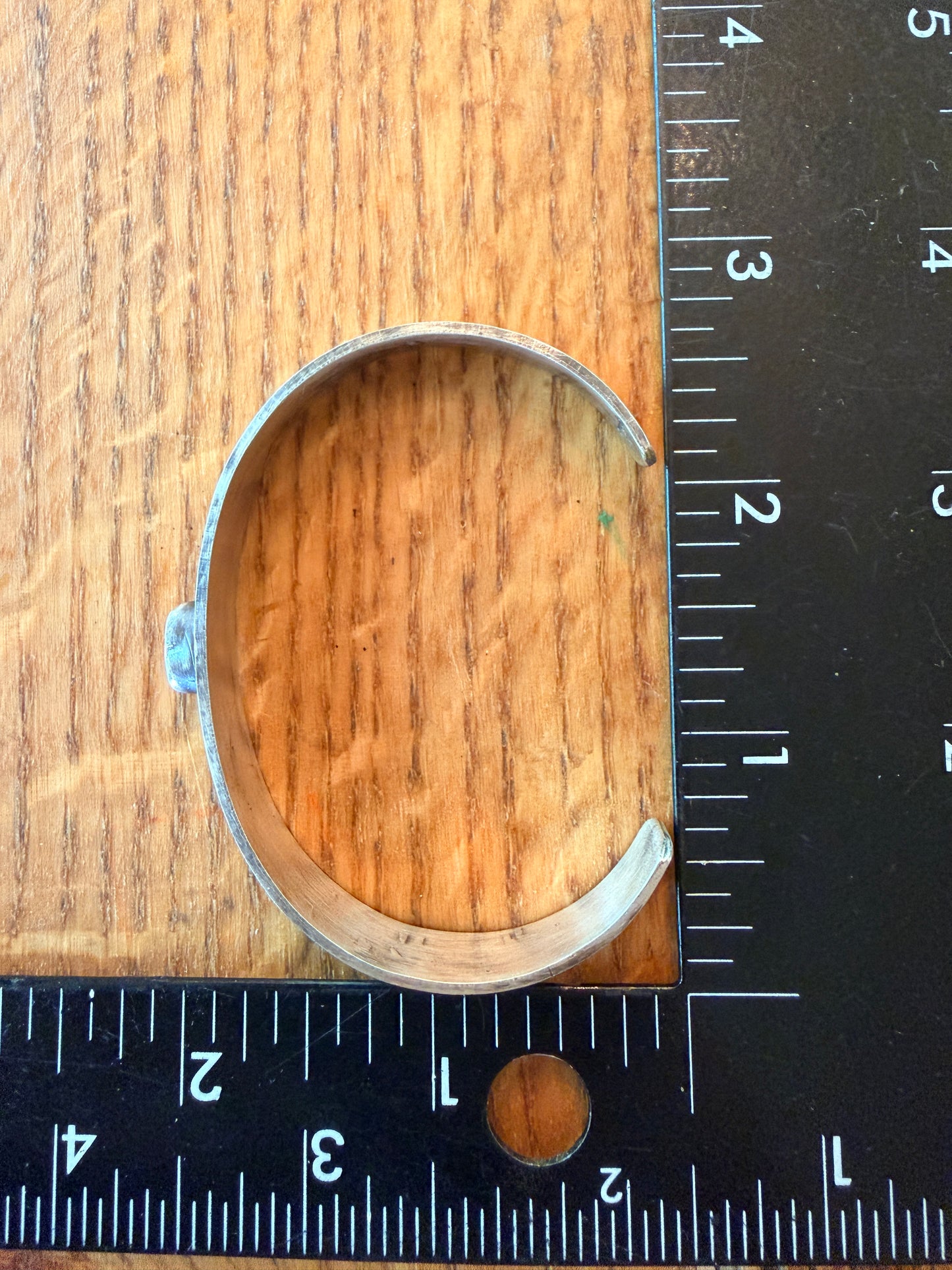 Native Made Sterling Silver and Queen Pink Conch Cuff 6.5-6.75” wrist