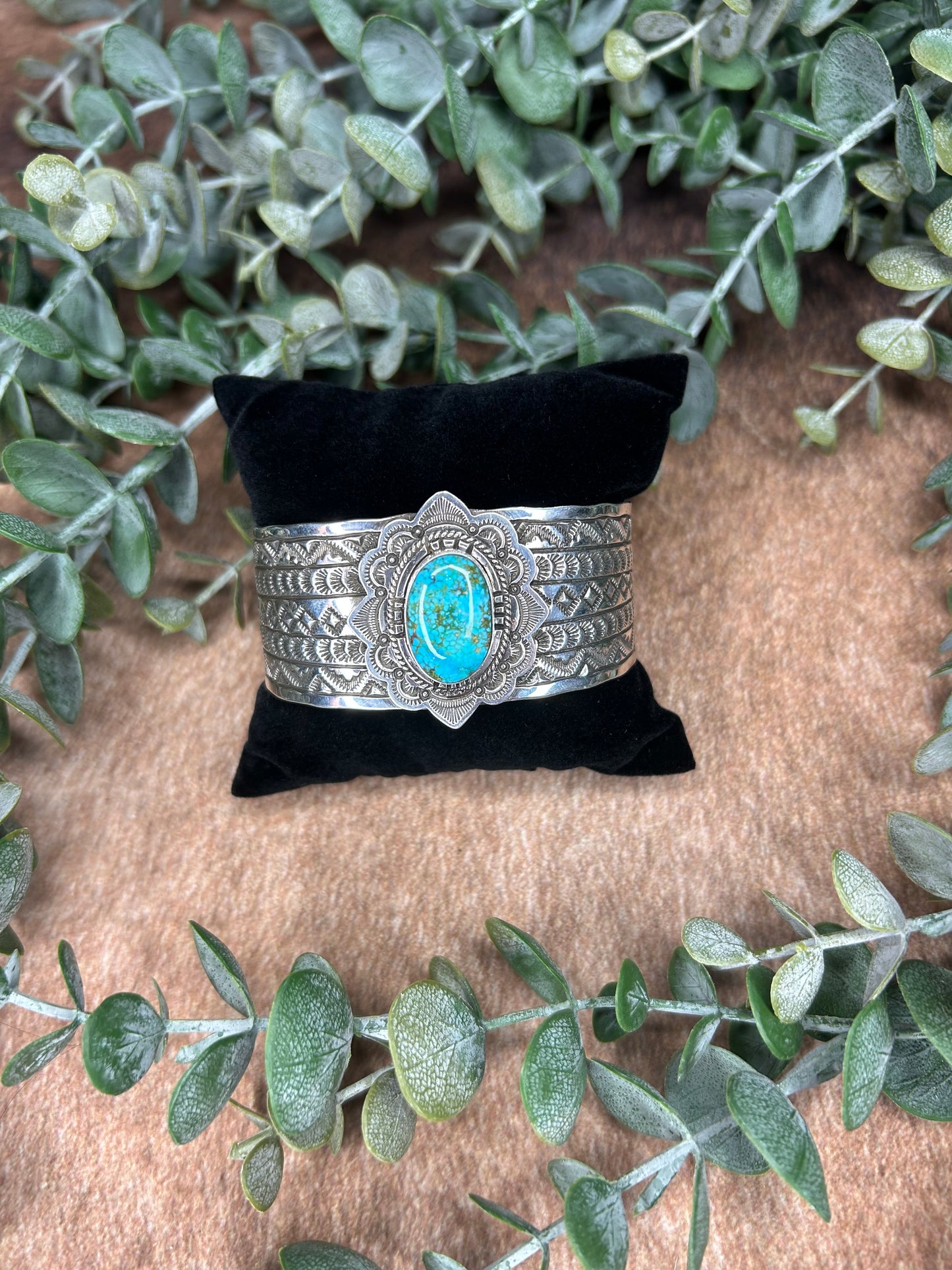 Turquoise & Sterling Silver Bracelet - Eula Wylie