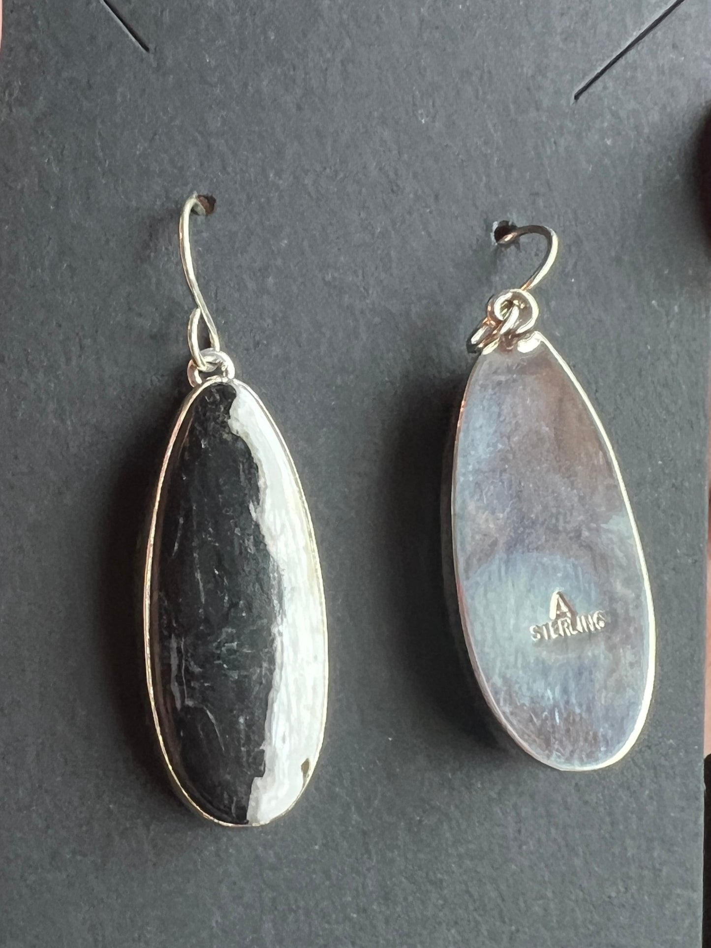 Large Navajo White Buffalo Earrings