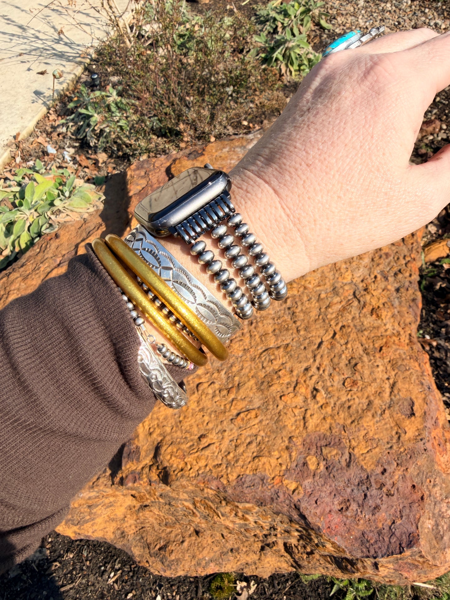 Navajo Pearl Stretch Apple Watch Band