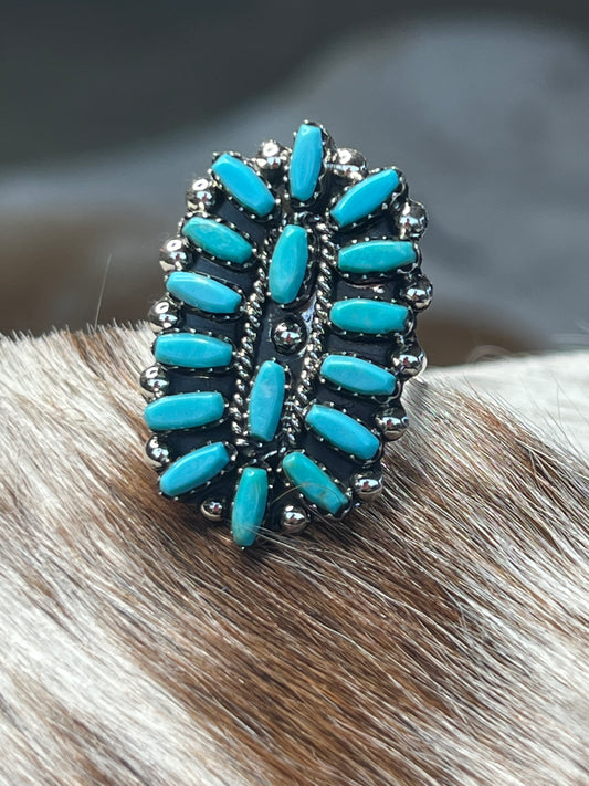 Authentic Zuni Needlepoint Ring size 8.5