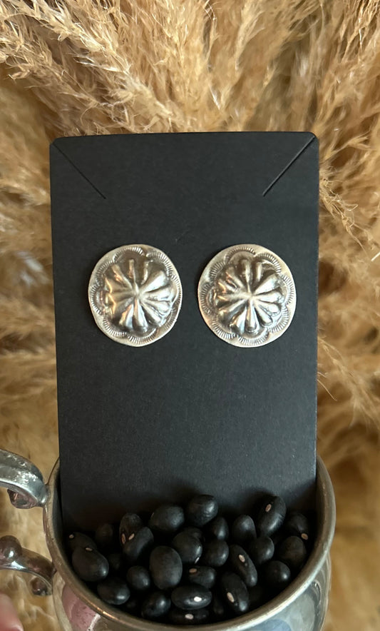 Begay Concho Sterling Silver Earrings