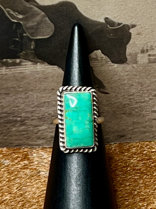Johnny Dixon Chubby Bar Adjustable Turquoise Ring