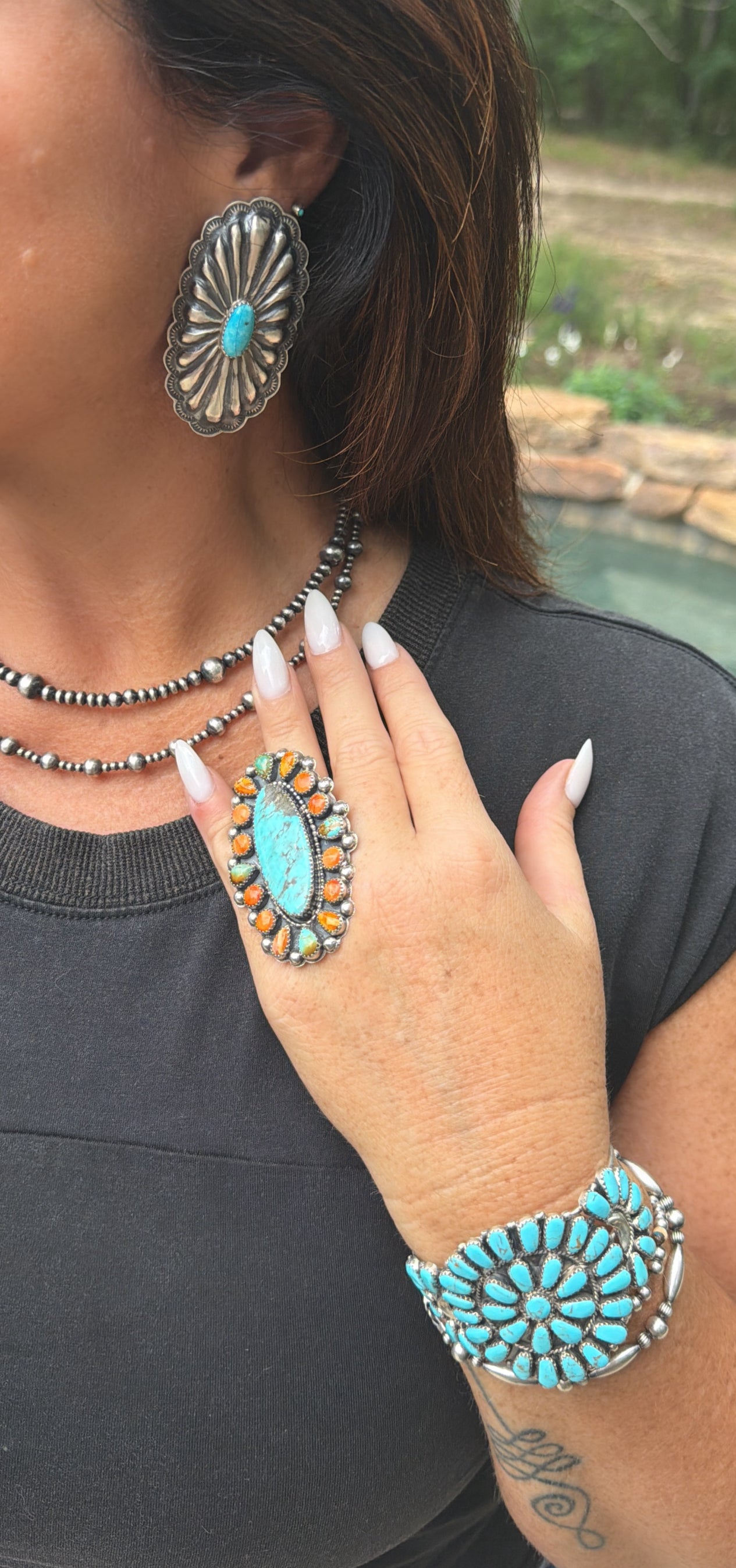 Native Made Cluster Kingman Cuff by Jude Perry