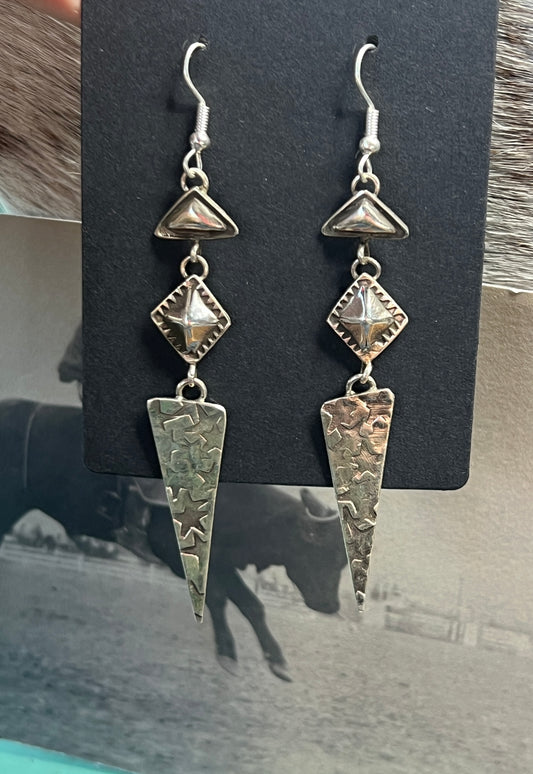 Dakota Willie Navajo Sterling Silver Earrings