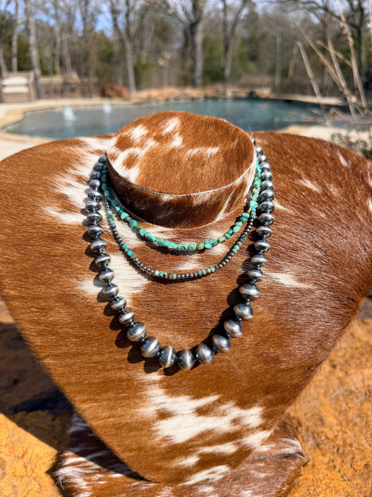 Green Nugget Turquoise Choker