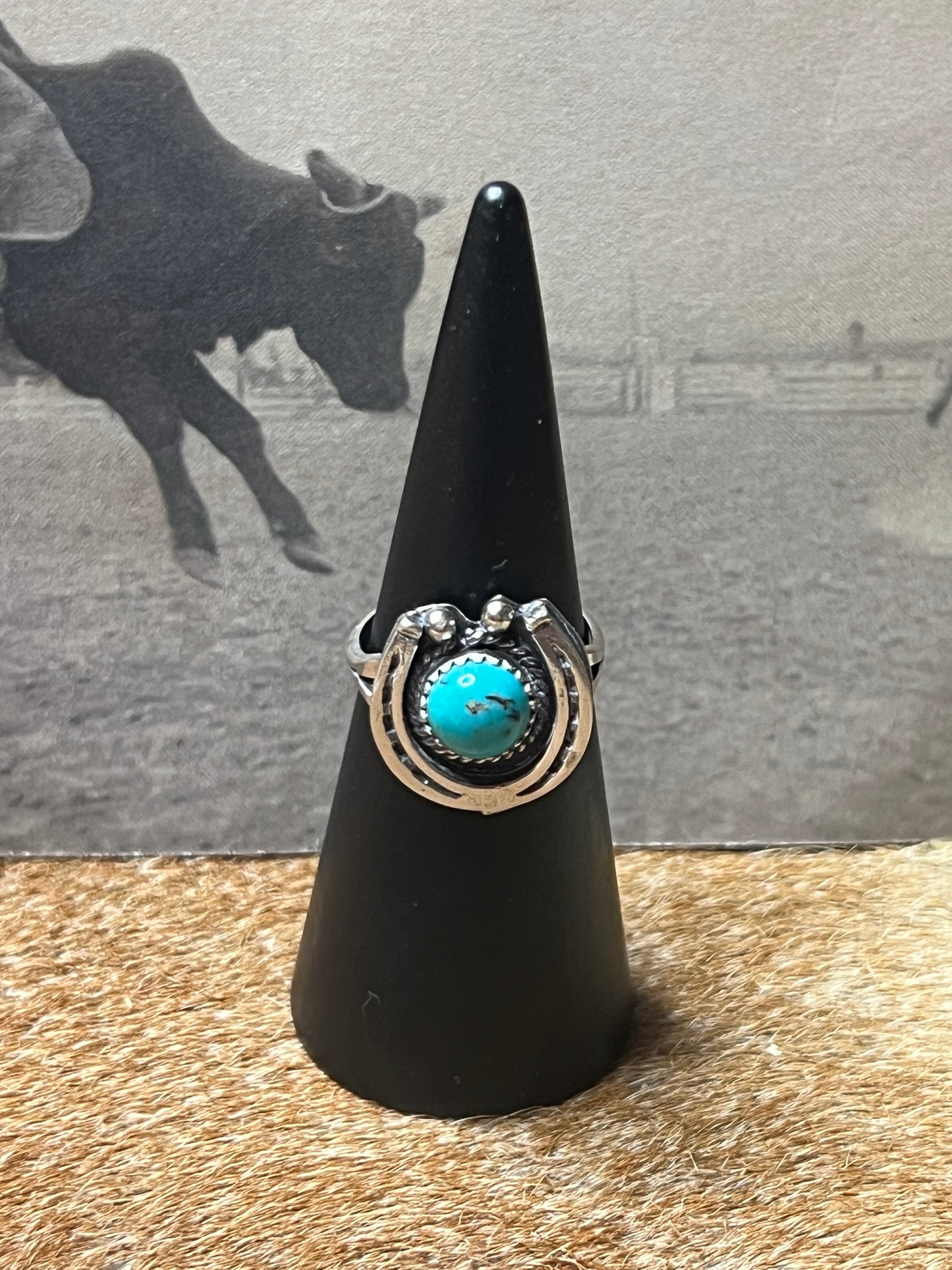 Turquoise Horseshoe Ring size 8.5