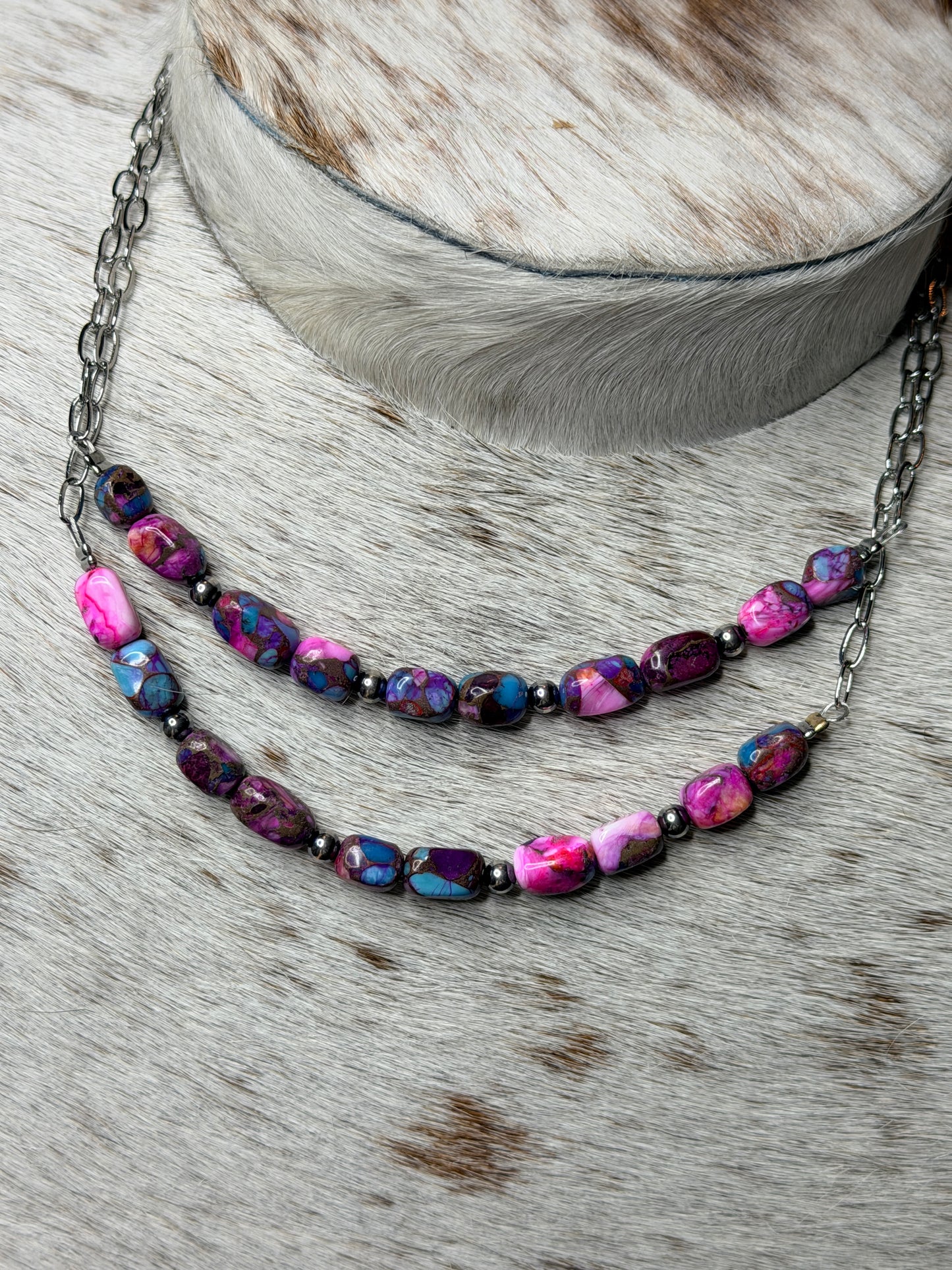 Cotton Candy Turquoise Necklace