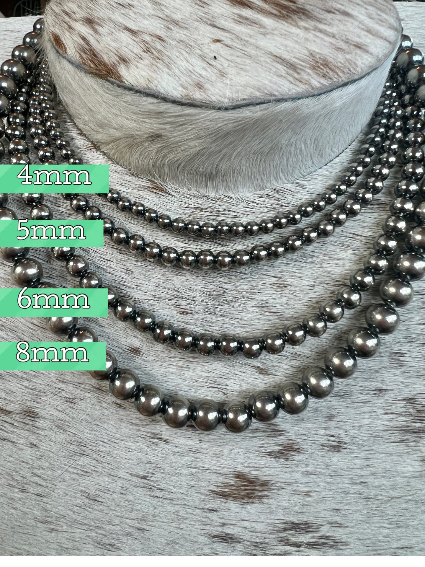 Build your own Sterling Silver Pearl Necklace 4-5-6-8-10-12-14 mm
