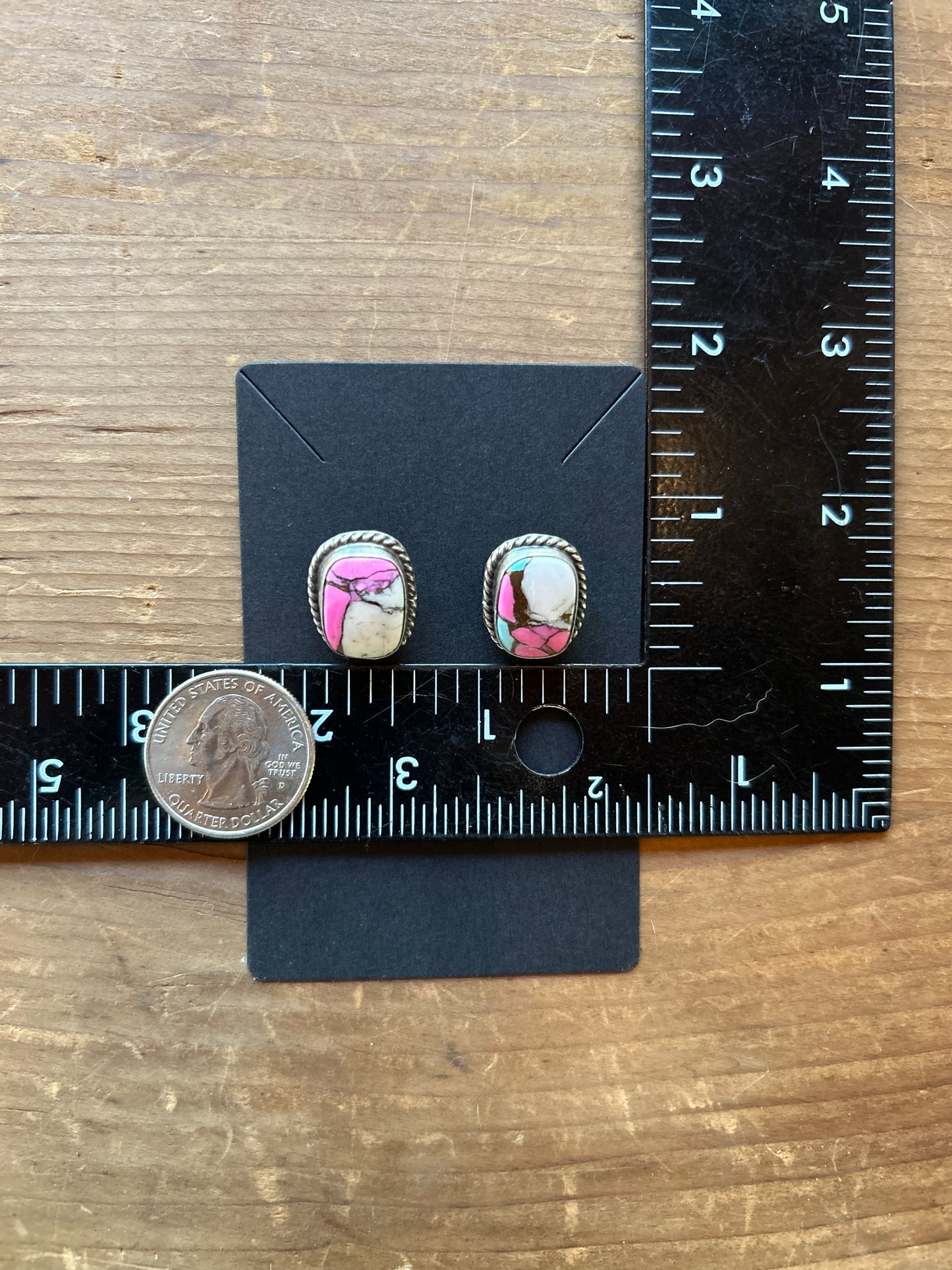 Cotton Candy Studs with Rope Design by Navajo Artist Chassity Belone