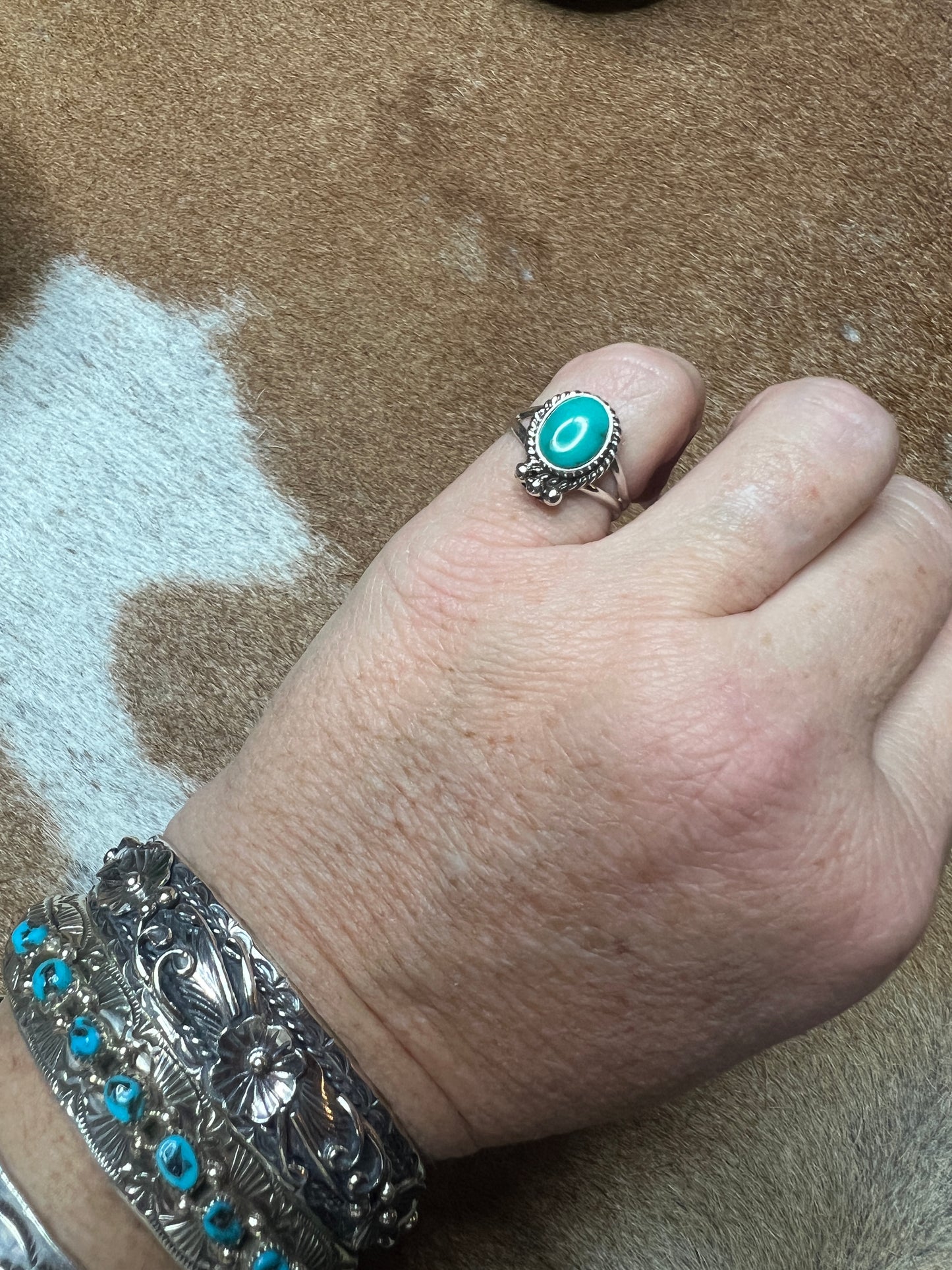 Kingman Turquoise Ring size 6