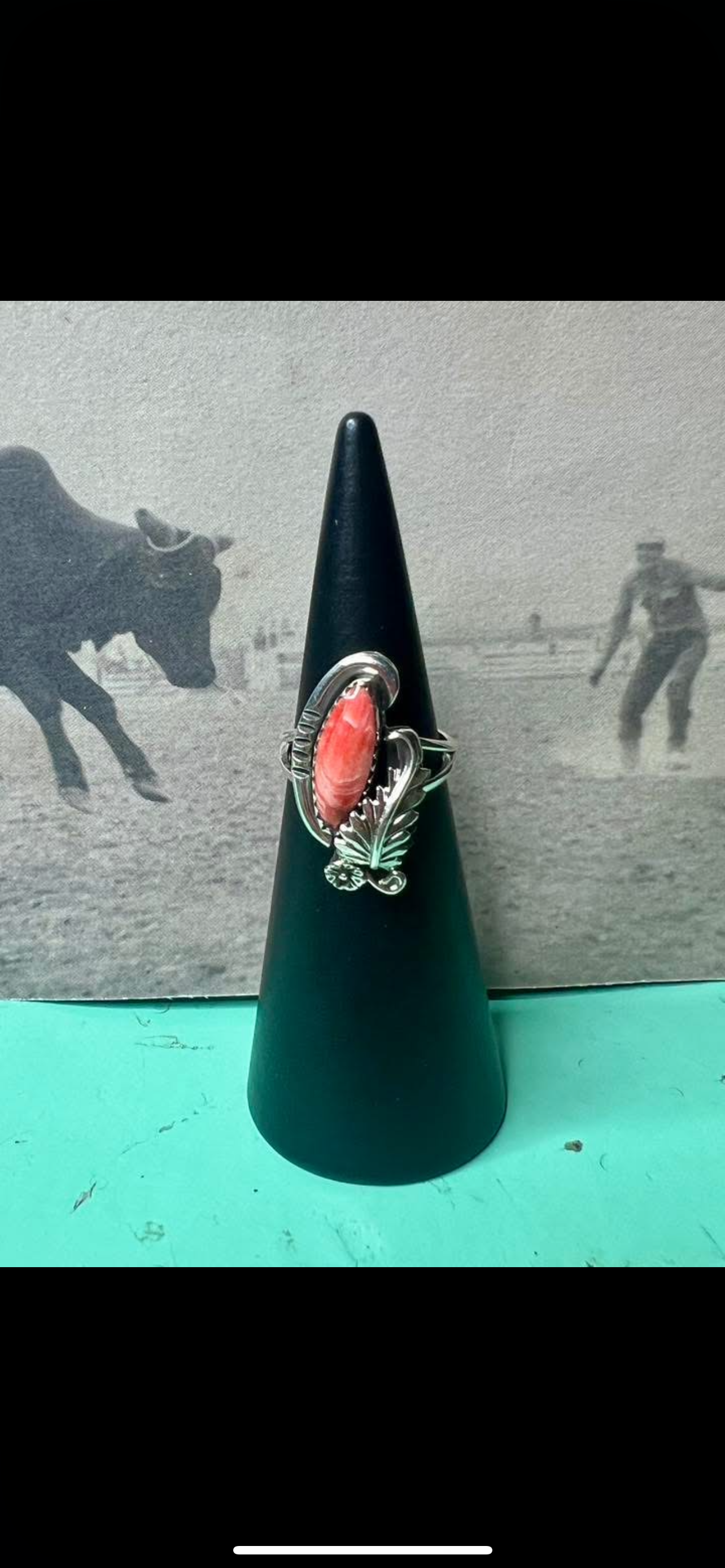 Orange Spiny Ring size 6