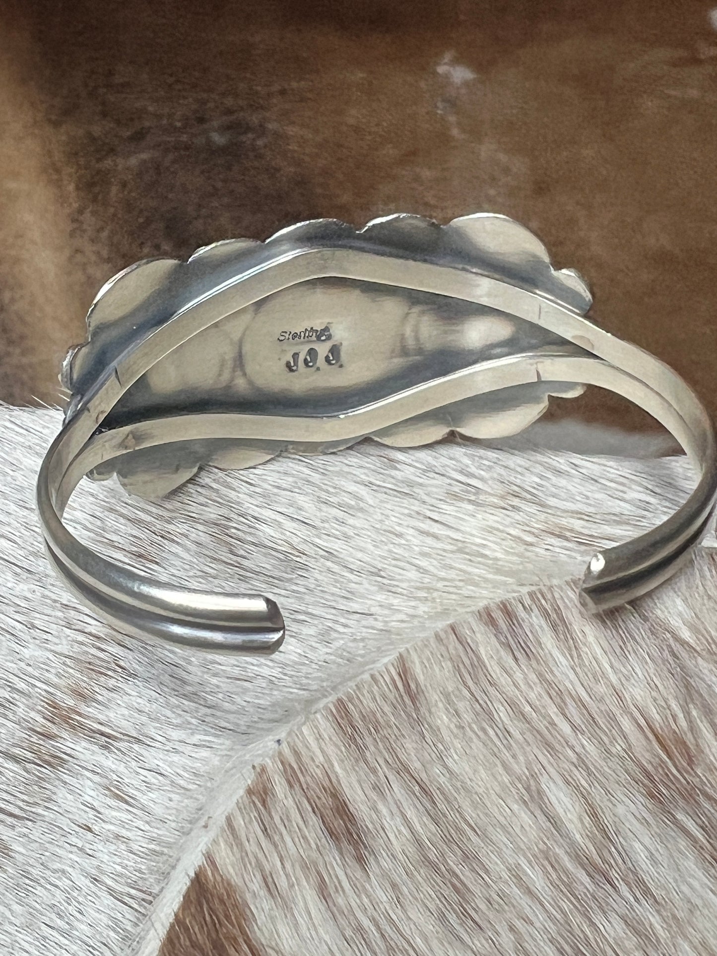 Jeff James Jr. Navajo Cotton Candy Turquoise Cuff