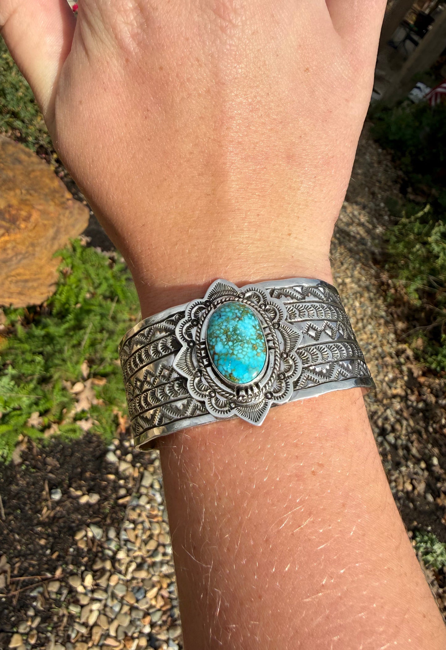 Turquoise & Sterling Silver Bracelet - Eula Wylie