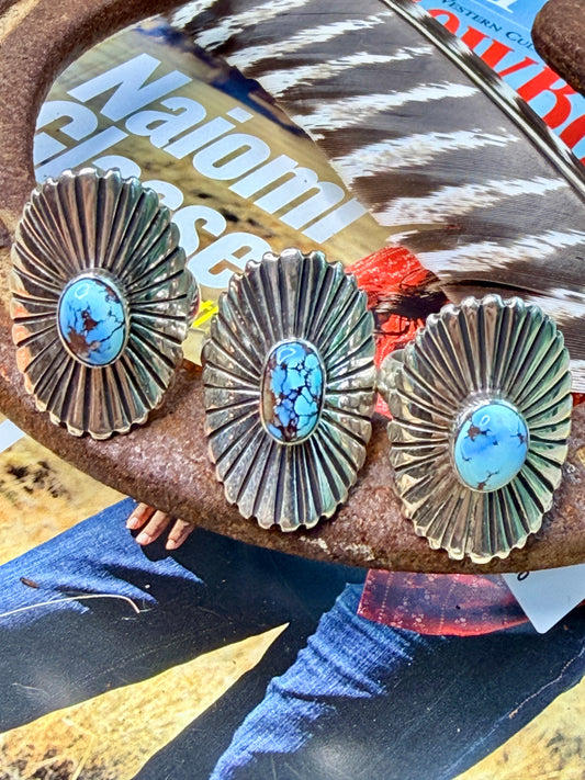Golden Hills Concho Adjustable Ring by Victor Coriz