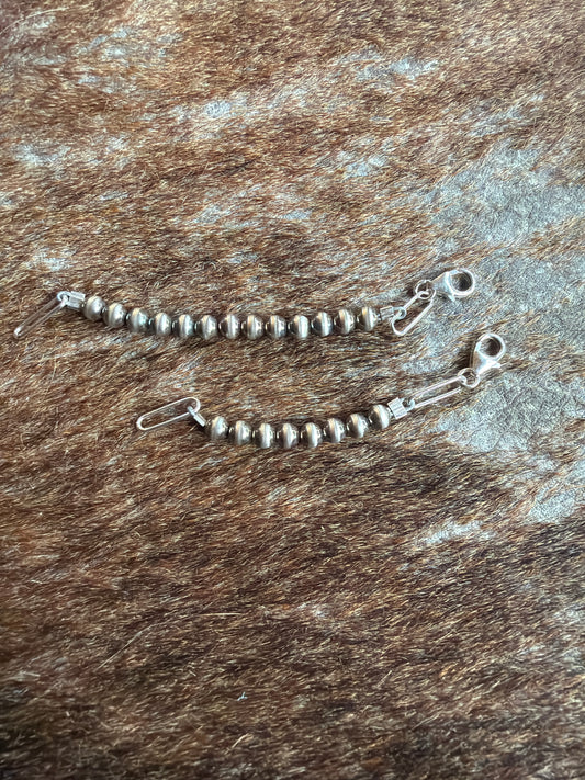 4mm Sterling Silver Pearl Necklace  Extenders