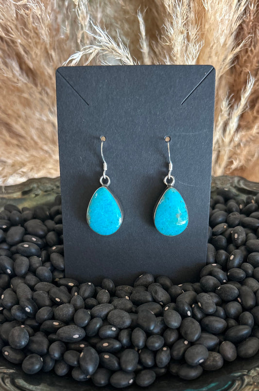 Kingman Teardrop Turquoise Earrings by Sadie Jim