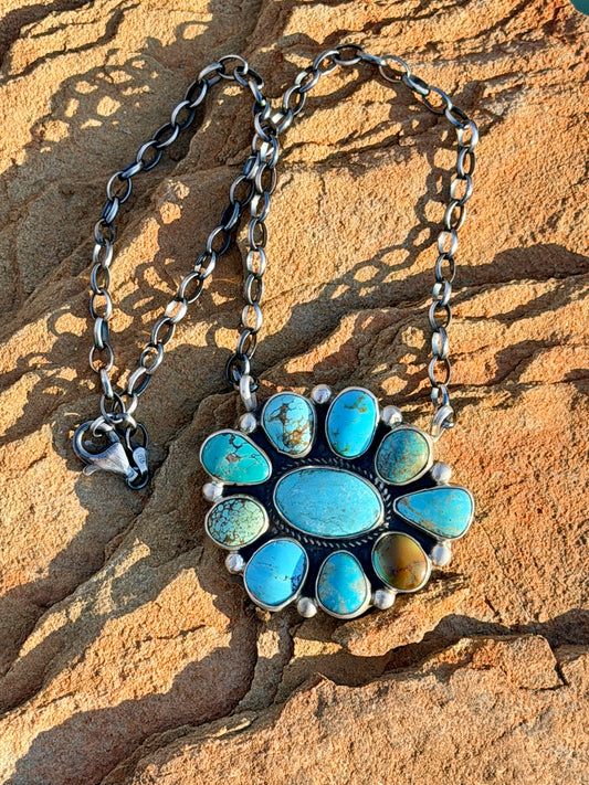 Authentic Large Cluster Necklace by Navajo Artist Geraldine James