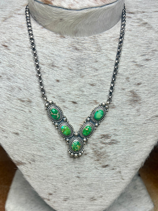 Sonoran Gold Necklace by Navajo Tom Lewis