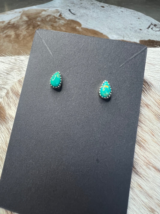 Teardrop Turquoise Studs