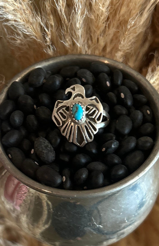 Authentic Navajo Thunderbird Ring size 7.5