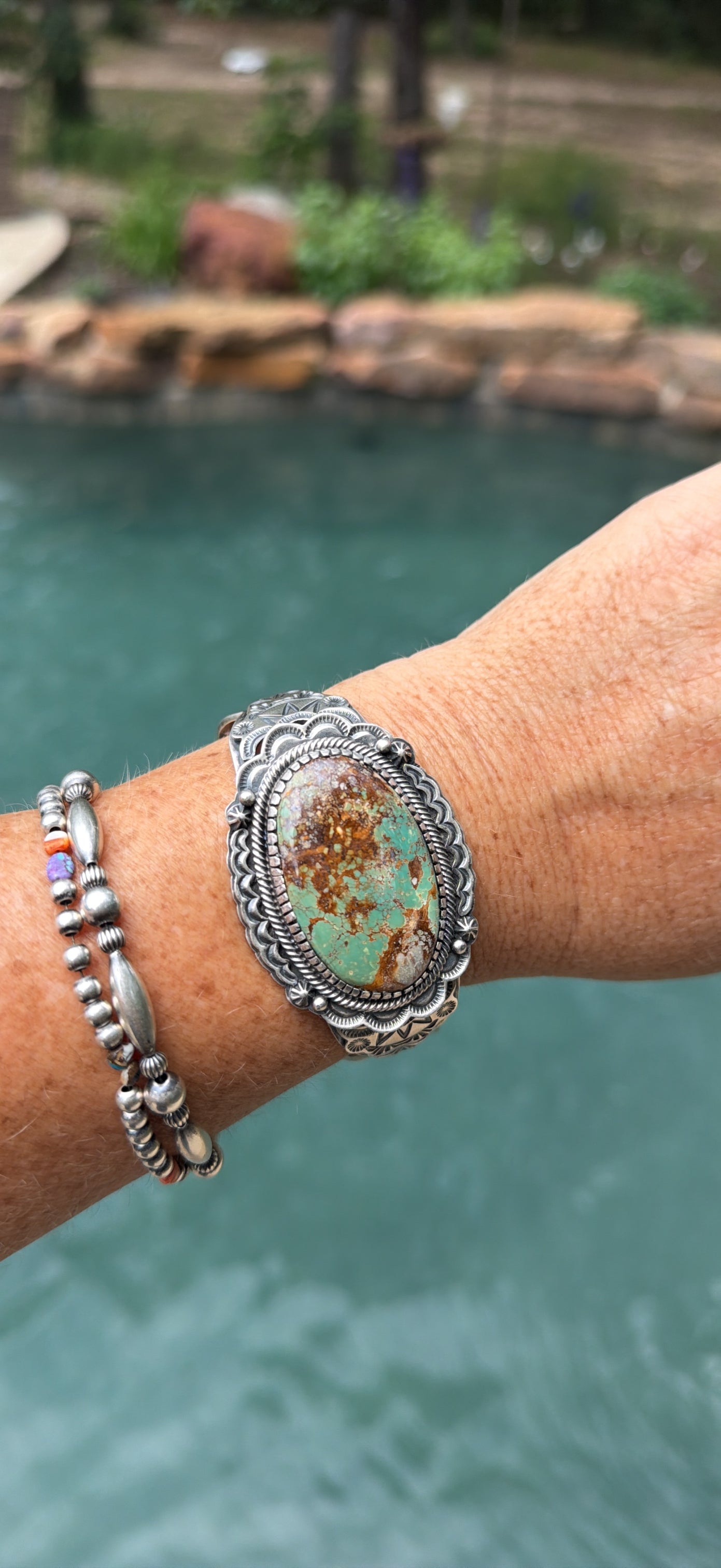 Randy Boyd Royston Turquoise & Sterling Silver Cuff Bracelet.