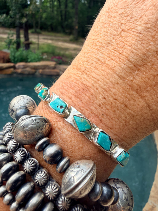 Native Made Turquoise Stone Cuff