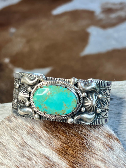 Authentic Royston Turquoise & Sterling Silver Bracelet by Tillie Jon