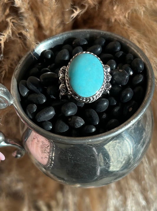 Turquoise Sterling Silver Ring size 8.5