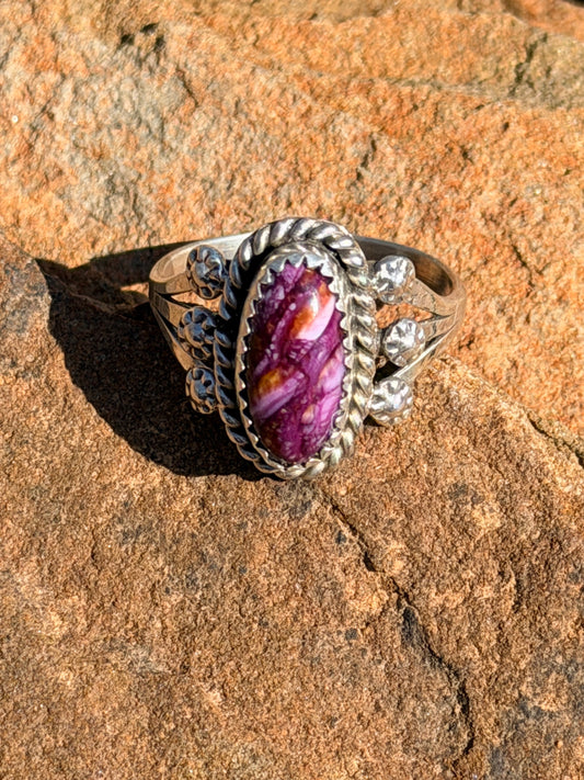 Authentic Purple Spiny Ring by Marita Martinez size 9.5