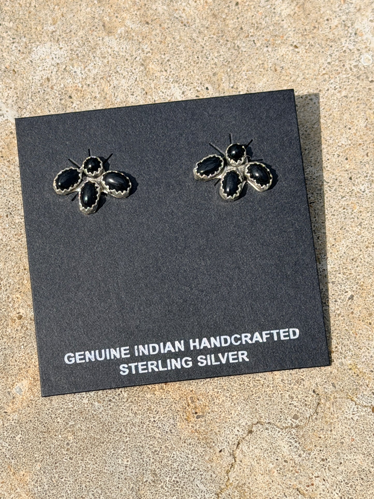 Native Made Cluster Onyx Post Earrings
