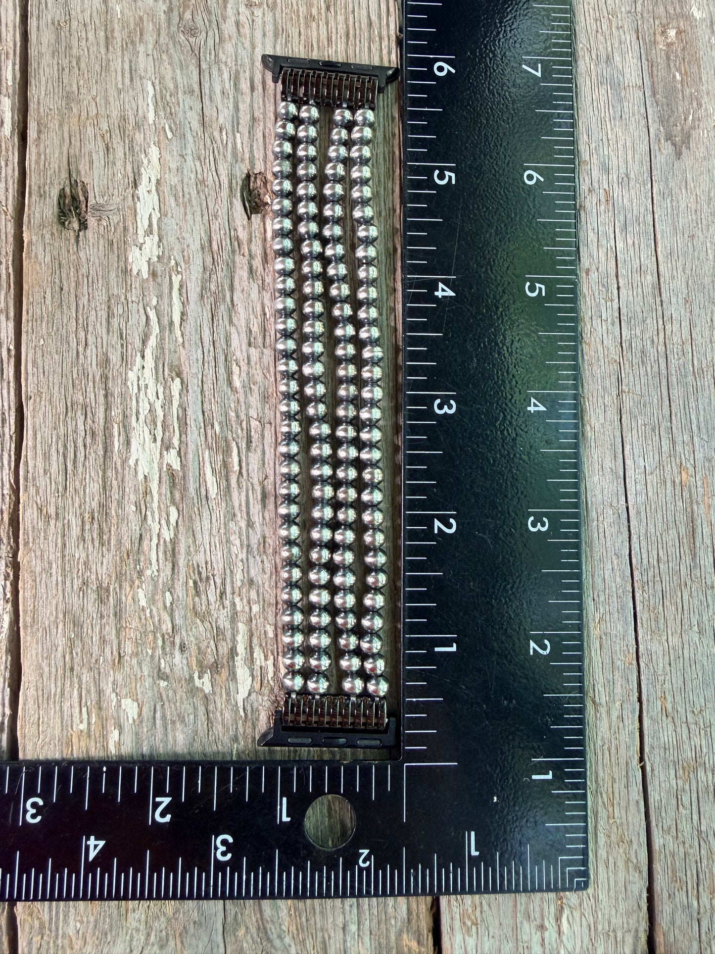 5mm 4 Strand Round Silver Stretch Apple Watch Band