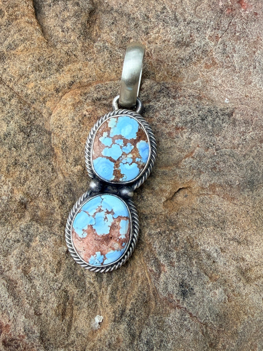Darrin Livingston Golden Hills Turquoise & Sterling Silver Pendant